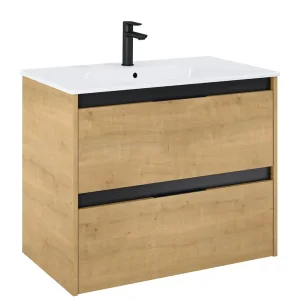 Nejlepší Volba ROCA ALPINE skříňka pod umyvadlo 78,5x59x45,2 cm, 2 zásuvky, světlý dub