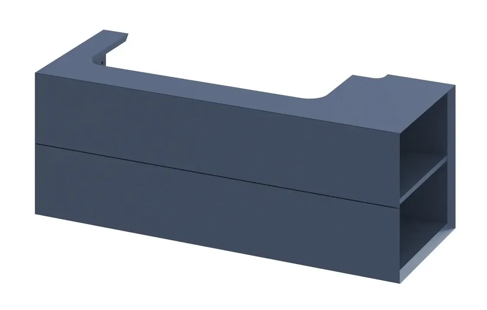 Bezpečná Platba RAVAK SD LITE 120 P skříňka pod umyvadlo 120x45x43 cm, 2 zásuvky, 2 police vpravo, Deepsea Blue