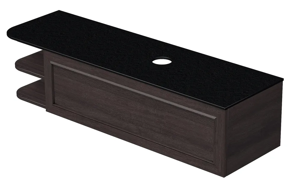 INTEDOOR CHICAGO skříňka pod umyvadlo 151,5x50x36,2 cm, 1 zásuvka, 2 police, černá/tmavě hnědá Tovární Cena