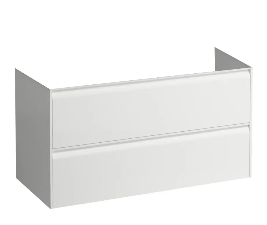 Nová Kolekce LAUFEN MEDA skříňka pod umyvadlo 98,4x45x51,5 cm, 2 zásuvky, s organizérem, matná bílá