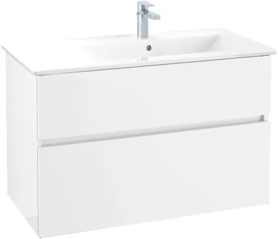 VILLEROY & BOCH VERITY LINE skříňka pod umyvadlo 95,5x48,2x61,8 cm, 2 zásuvky, Glossy White Super Cena