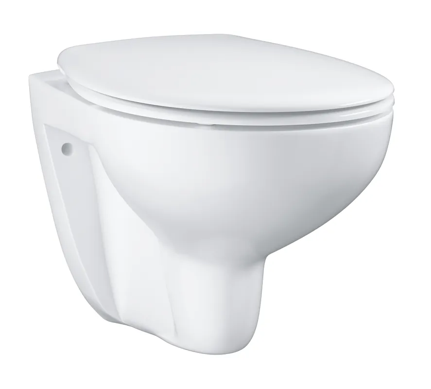 Ověřený GROHE BAU CERAMIC závěsné WC se SoftClose sedátkem, Rimless splachování, alpská bílá