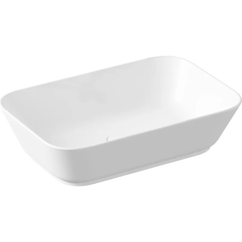 VITRA GEO umyvadlová mísa 59,5 cm, bez přepadu, broušená, VitrAhygiene Autentický