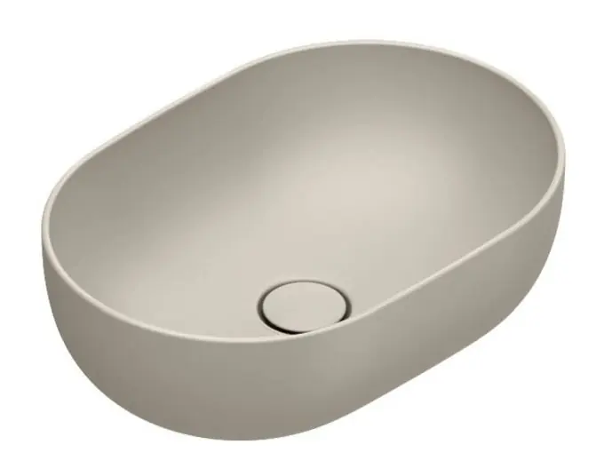 Sleva CATALANO SFERA umyvadlová mísa 50 cm, bez přepadu, Cataglaze+Silver Titanium, matná sabbia