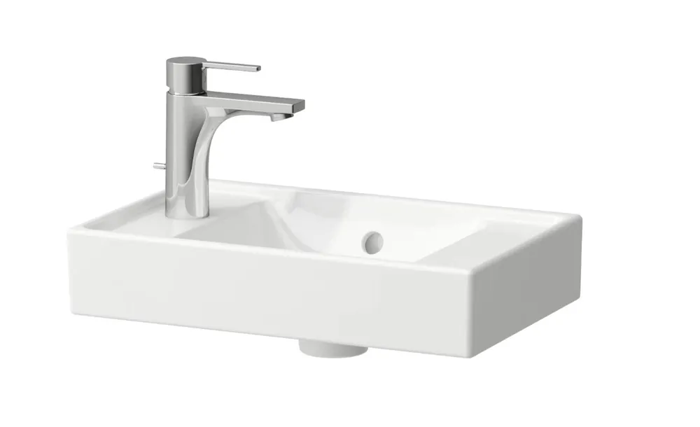 Nejprodávanější LAUFEN FIORA umývátko 45 cm, s otvorem pro baterii vlevo, s přepadem