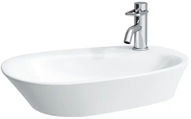 Pouze Dnes LAUFEN PALOMBA COLLECTION umyvadlo na desku 60 cm, s otvorem pro baterii a přepadem