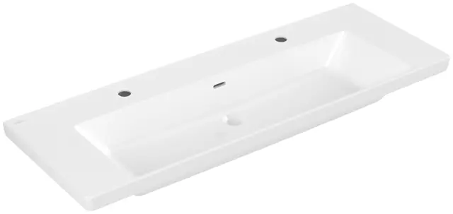 Pouze Dnes VILLEROY & BOCH VERITY EXCLUSIVE umyvadlo 130 cm, se 2 otvory pro baterie a přepadem, alpská bílá