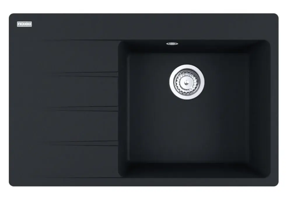 Tovární Cena FRANKE CENTRO CNG 611-78 TL/7 fragranitový dřez 780x500 mm, odkapávač vlevo, matná černá