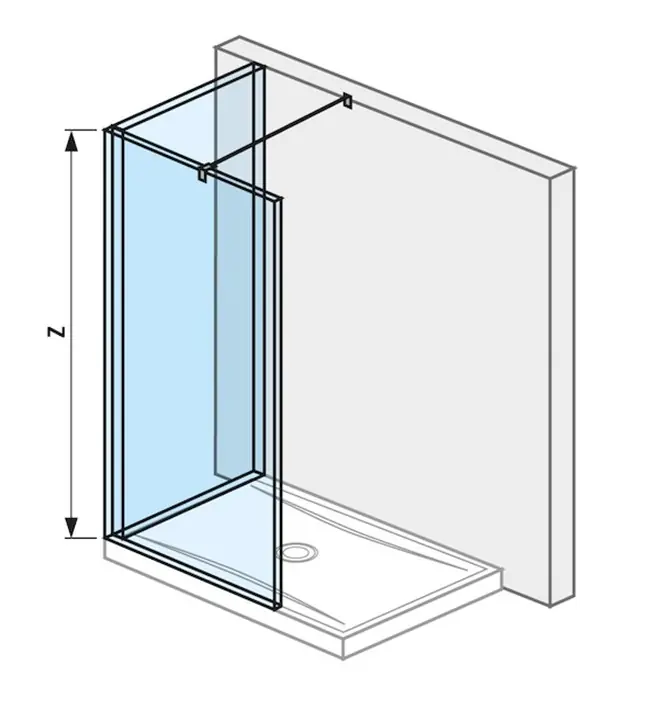 JIKA PURE stěna walk-in L 120x200 cm, stříbrná/transparentní sklo Koupit Online