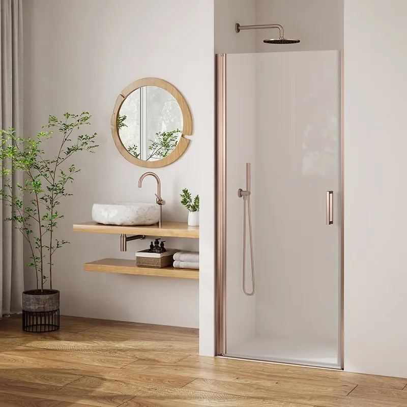 Nová Kolekce ROTH PASTEL PL PIV/800 sprchové dveře 80/200 cm, lítací, brushed rose gold/sklo transparent