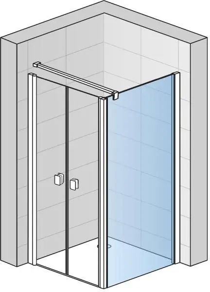 CONCEPT 200 CONT2 boční stěna 90x200 cm, černá/čiré sklo Must-Have