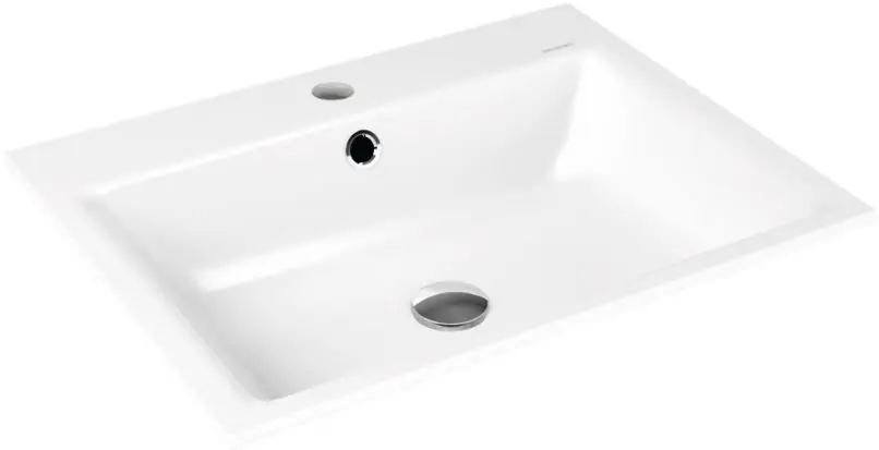 Cenová Bomba KALDEWEI PURO 3151 umyvadlo 60 cm, s otvorem pro baterii a přepadem, smaltovaná ocel, Perl-Effekt, alpská bílá