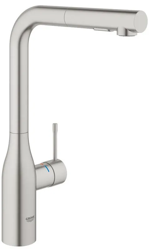 GROHE ESSENCE NEW dřezová baterie, s vytahovací sprškou, supersteel Novinka