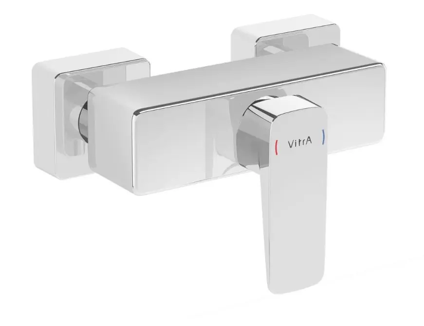 Značkový VITRA ROOT SQUARE sprchová nástěnná baterie, chrom