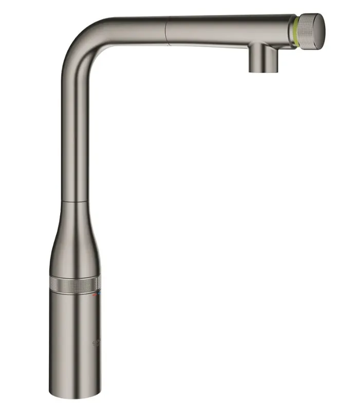 Sleva GROHE ESSENCE SMARTCONTROL dřezová baterie, s vytahovací koncovkou, kartáčovaný hard graphite