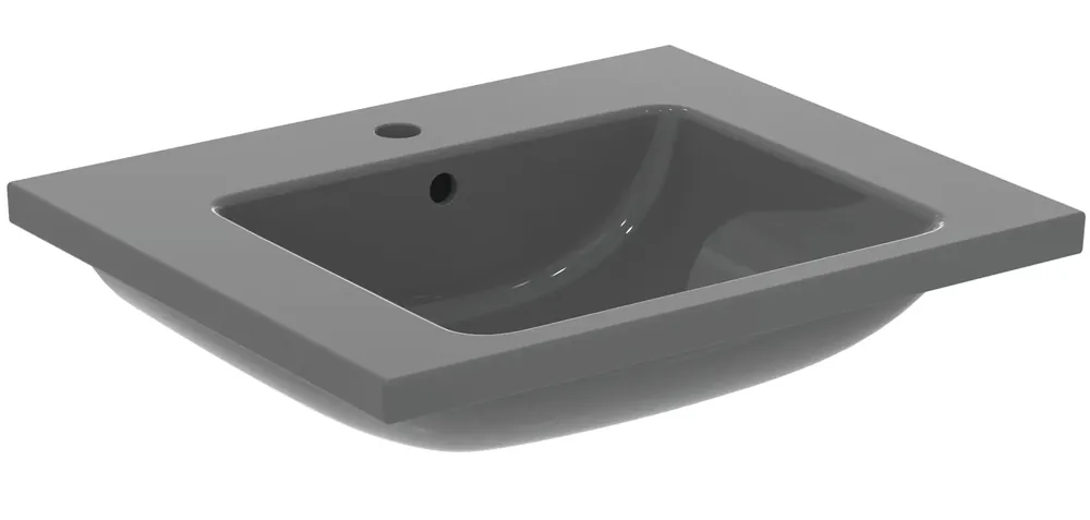 Odeslání Ihned IDEAL STANDARD I.LIFE B umyvadlo 61 cm, s otvorem pro baterii a přepadem, lesklá šedá