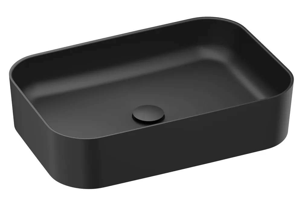 RAVAK CERAMIC 550 SLIM R umyvadlo na desku 55 cm, bez přepadu, matná černá Hit Sezóny