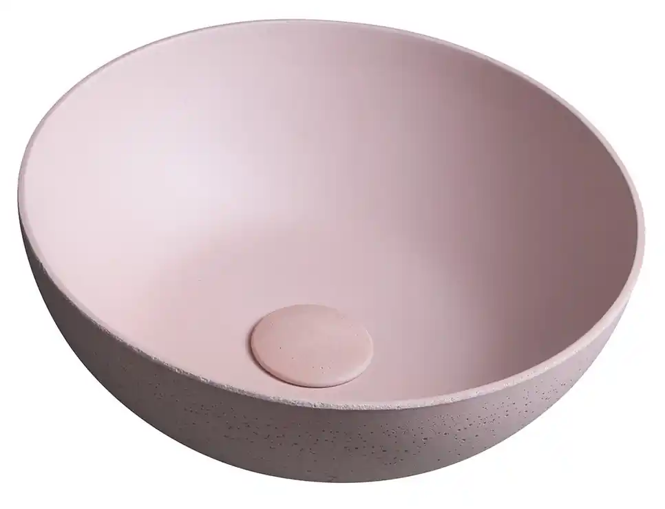 Akce SAPHO FORMIGO umyvadlová mísa 39 cm, bez přepadu, beton, matná růžová