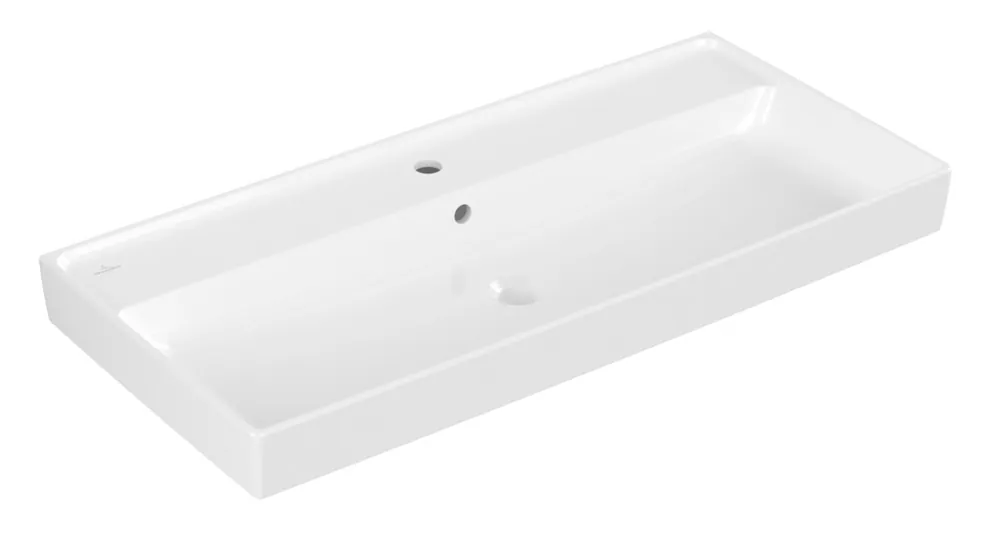 VILLEROY & BOCH COLLARO umyvadlo 100 cm, s otvorem pro baterii a přepadem, alpská bílá Bezpečná Platba