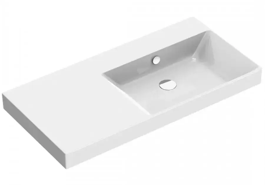 CATALANO ZERO umyvadlo 100 cm, s přepadem, Cataglaze+Silver Titanium, lesklá bílá Tovární Cena