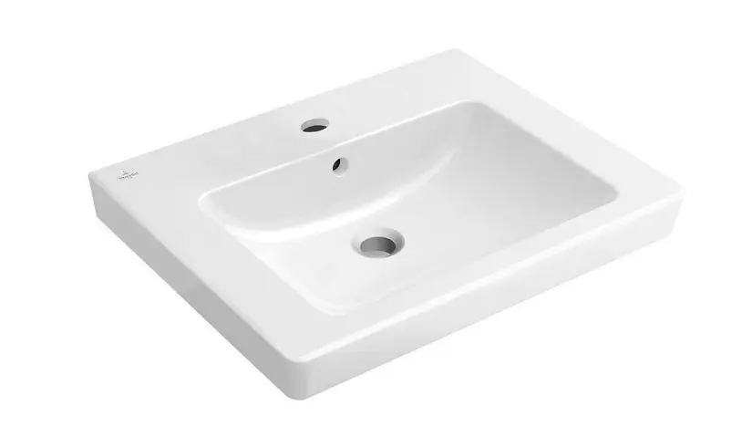 VILLEROY & BOCH SUBWAY 2.0 umyvadlo 55 cm, s otvorem pro baterii a přepadem, CeramicPlus, alpská bílá Hit Sezóny