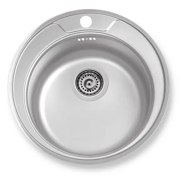 NOVASERVIS nerezový dřez pr. 510 mm, otvor pro baterii Speciální Cena