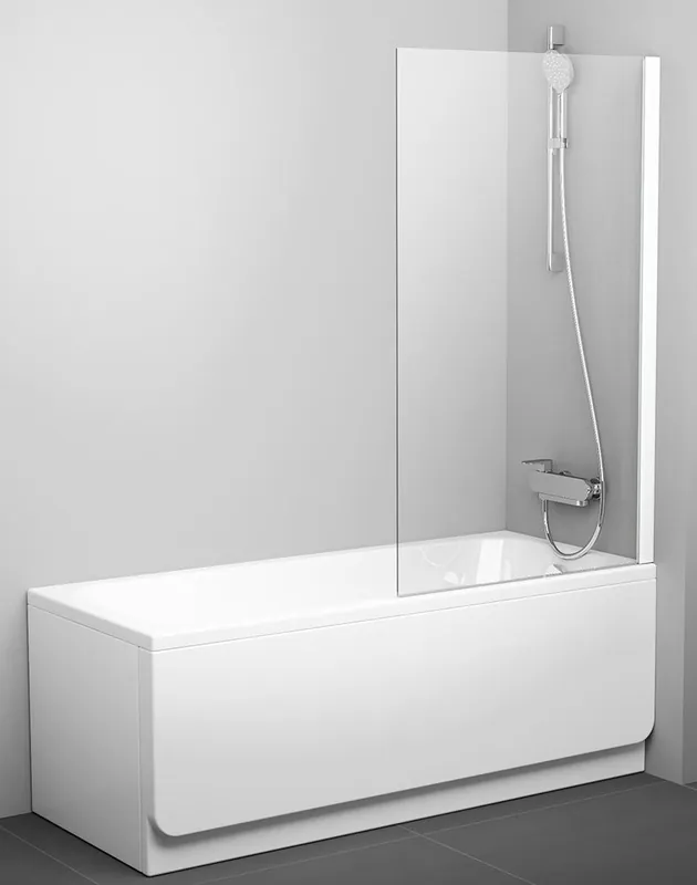 Cenový Hit RAVAK PVS1 80 vanová zástěna 80x140 cm, pevná, bílá/sklo transparent