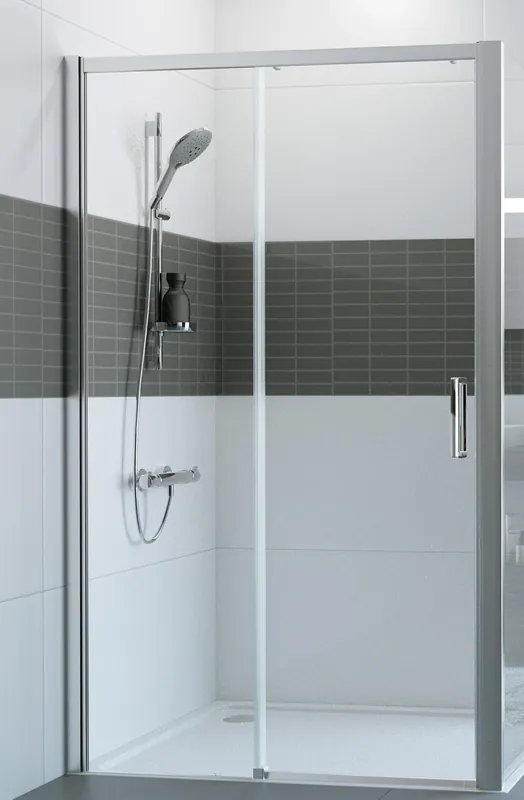 Poslední Šance HÜPPE CLASSICS 2 EASYENTRY GT1200 sprchové dveře 120x200 cm, posuvné, levé, stříbrná pololesklá/sklo čiré