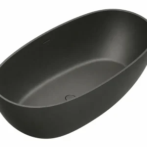 Sezónní Sleva GKI C-SOLID volně stojící vana 176x91 cm, solidtech, matná černá