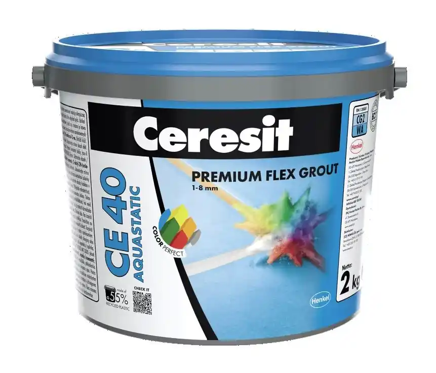 CERESIT CE 40 AQUASTATIC flexibilní spárovací hmota pro spáry 1-8 mm, 2 kg, anthracite Akční Nabídka