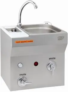 Ihned K Objednání AZP BRNO umyvadlo 38 cm, se senzorovou termostatickou baterií a sterilizátorem, napájení ze sítě, nerez
