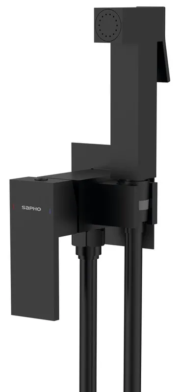 Aktuální SAPHO CUBEMIX bidetová podomítková baterie, se sprškou, s tělesem, matná černá