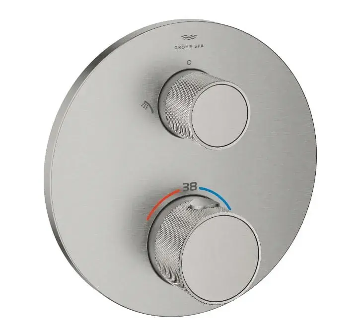Ihned K Objednání GROHE ATRIO sprchová podomítková termostatická baterie, pro 2 spotřebiče, supersteel