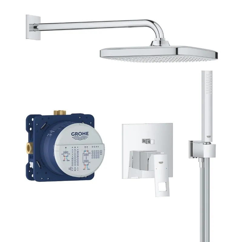 GROHE EUROCUBE sprchový set s podomítkovou baterií, horní sprcha, ruční sprcha, hadice, držák, chrom Nejprodávanější