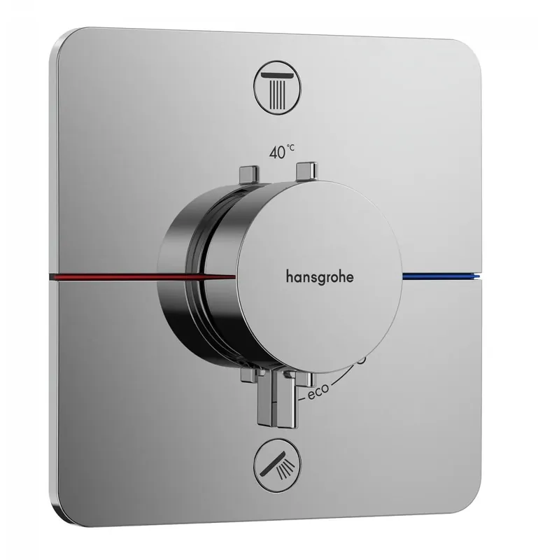 HANSGROHE SHOWER SELECT COMFORT Q podomítková termostatická baterie, pro 2 spotřebiče, chrom Autentický