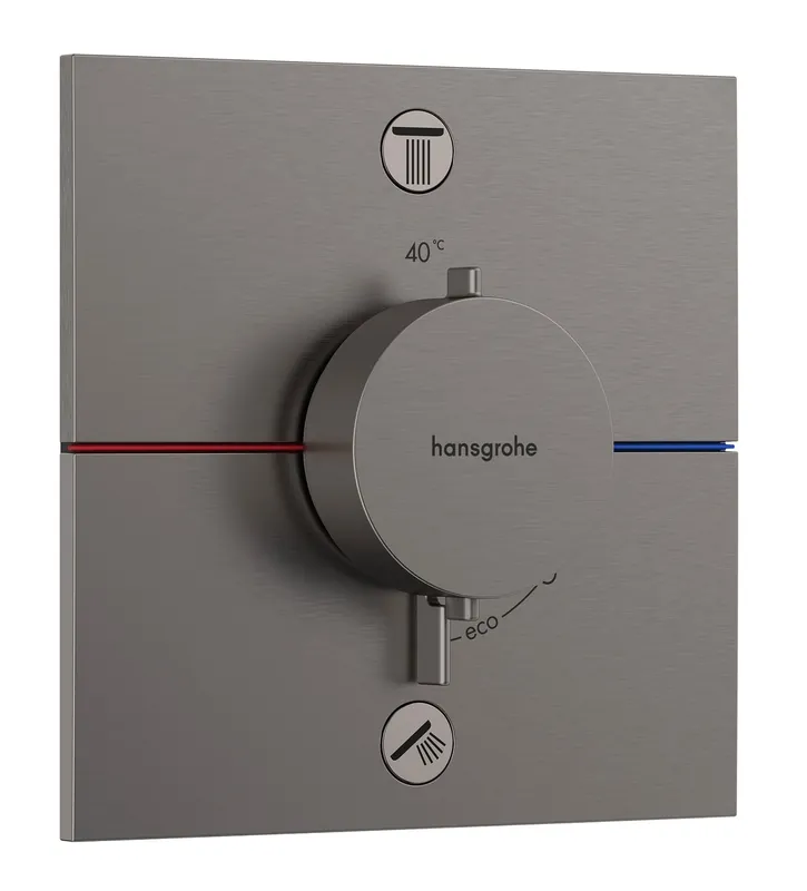 HANSGROHE SHOWERSELECT COMFORT E podomítková termostatická baterie, kartáčovaný černý chrom Nakupujte Hned