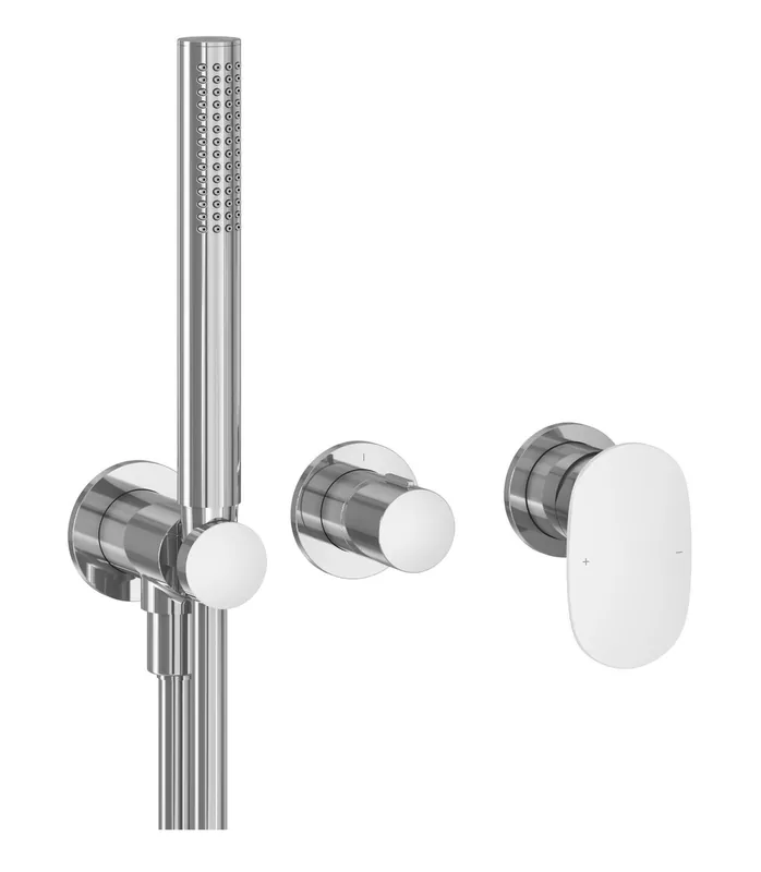Horká Nabídka RAVAK SPRING SG 065.00CR.O2+S podomítková baterie, pro 2 spotřebiče, s tělesem, se sprchovou soupravou, chrom