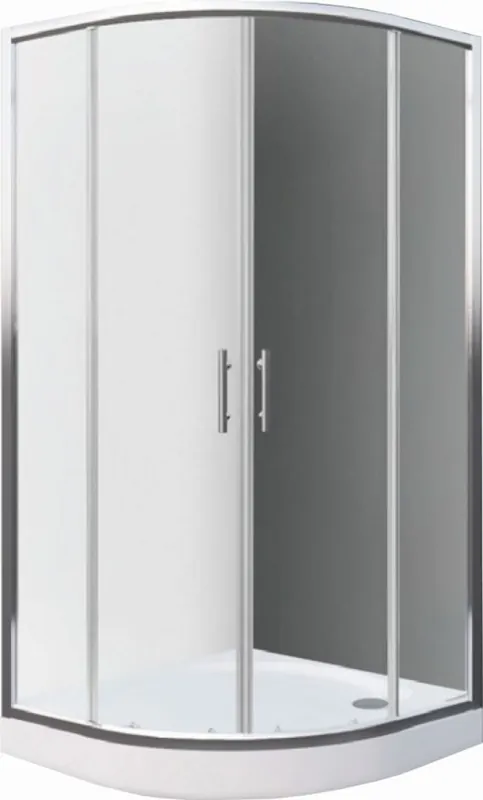Značkový EASY ELR2 800 B/CS sprchový kout 80x80 cm, R550, posuvné dveře, bílá/transparent