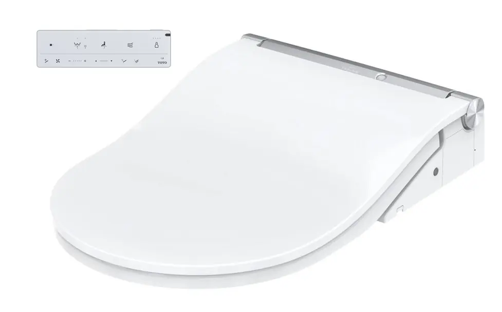 Poslední Šance CONCEPT 300 WASHLET bidetové sedátko, kulaté, SoftClose, bílá/stříbrné lemování
