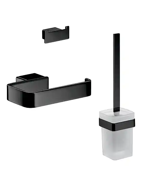 Nová Kolekce EMCO CONCEPT BLACK sada koupelnových doplňků, matná černá