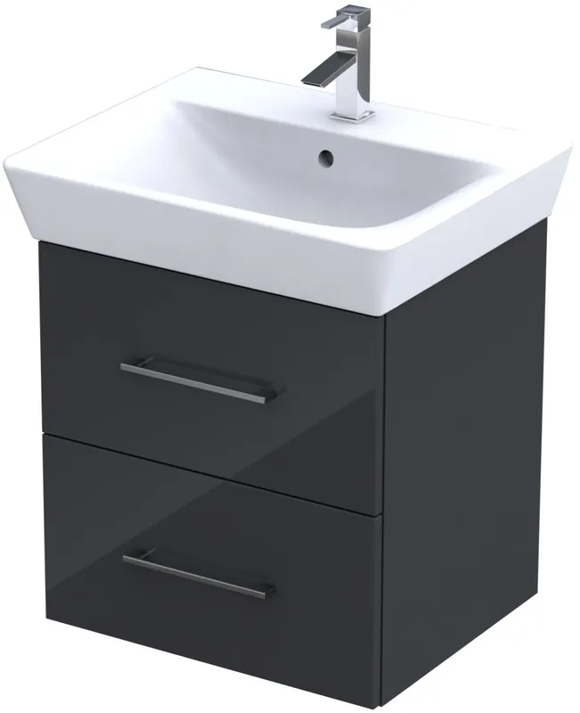 Dokud Zásoby Vydrží CONCEPT 100 skříňka pod umyvadlo 52,4x43,3x55,8 cm, 2 zásuvky, antracit