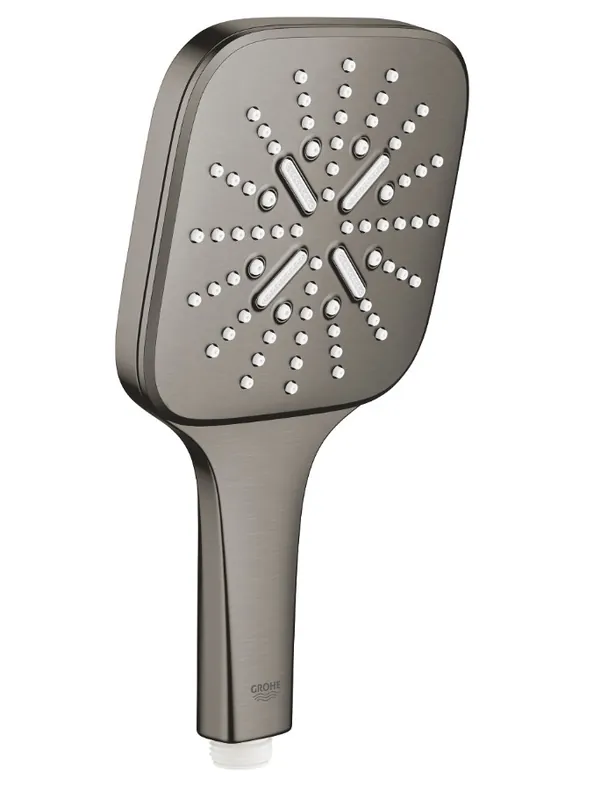 GROHE RAINSHOWER SMARTACTIVE 130 CUBE ruční sprcha 130x130 mm, 3 proudy, Water Saving, kartáčovaný hard graphite Originální