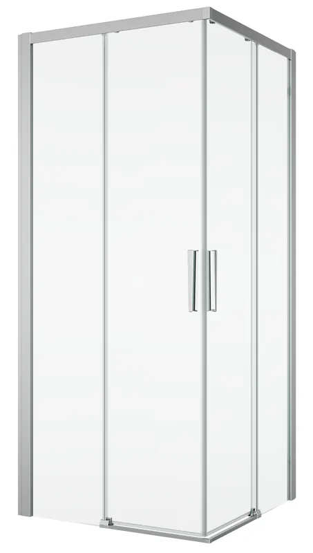 Výprodej RONAL DIVERA D22SE2B sprchový kout 80x80 cm, rohový vstup, posuvné dveře, aluchrom/čiré sklo