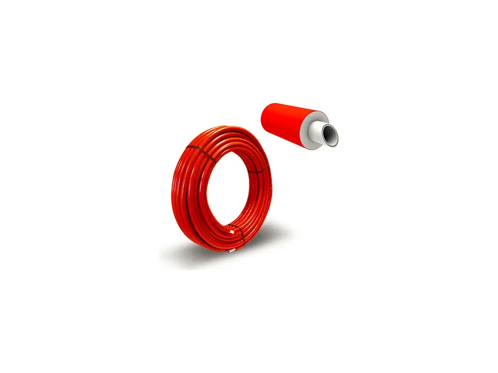 Originální Trubka PeX/AL/PeX Sesta 26x3 v izolaci 6mm ČERVENÁ (BAL-25m)