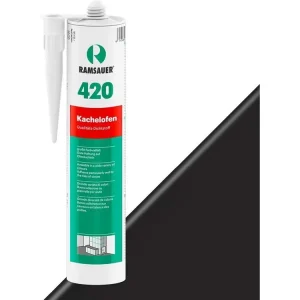 Kamnářský spárovací akrylový tmel Ramsauer KACHELOFEN 420 (Barva 8 černá) vysokoteplotní akryl - 310ml Zlevněný