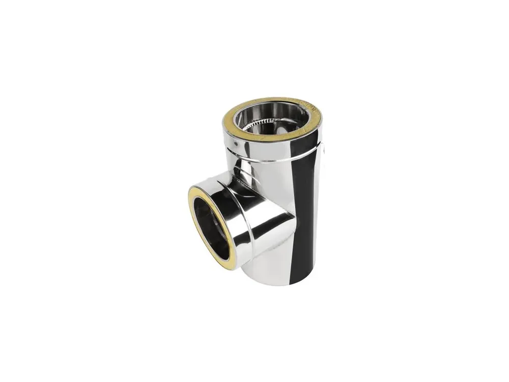 Nejlepší Cena Tříplášťový (třívrstvý) nerezový izolovaný komínový sopouch 87° - průměr 200/300 mm, tloušťka stěny roury 0,6 mm, kouřovod