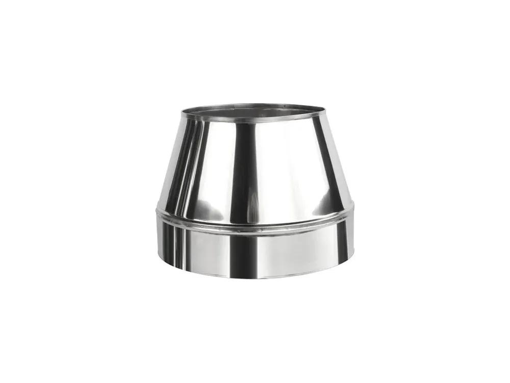 Omezená Nabídka Zakončení nerezového izolovaného tříplášťového (třívrstvého) komína / vyústka - průměr 150/220 mm, tloušťka stěny roury 0,6 mm, kouřovod