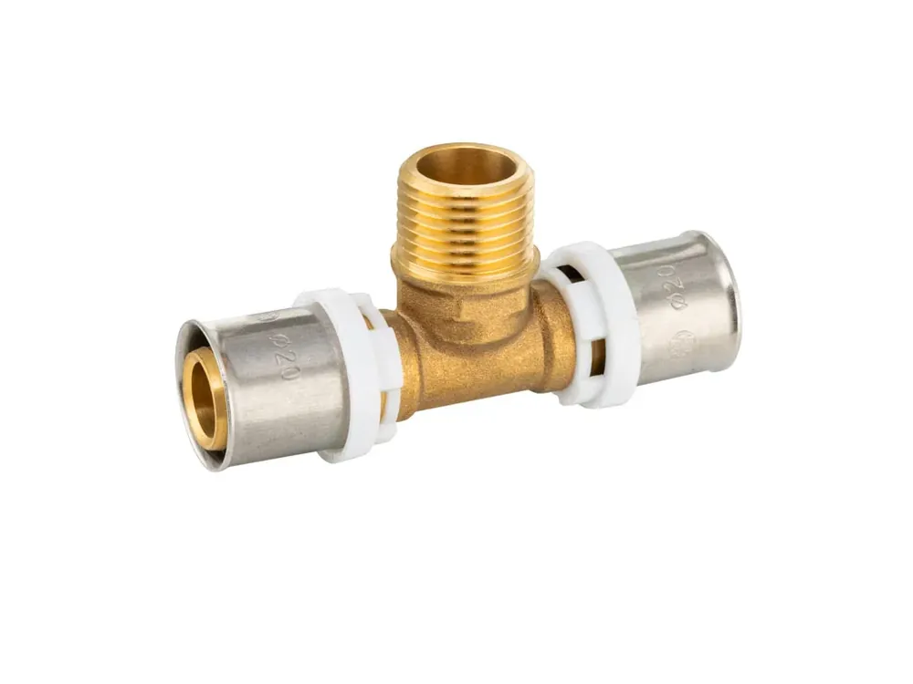 PEX lisovací T-kus s přechodem na závit M 26x3/4"x26 TH Bezpečná Platba