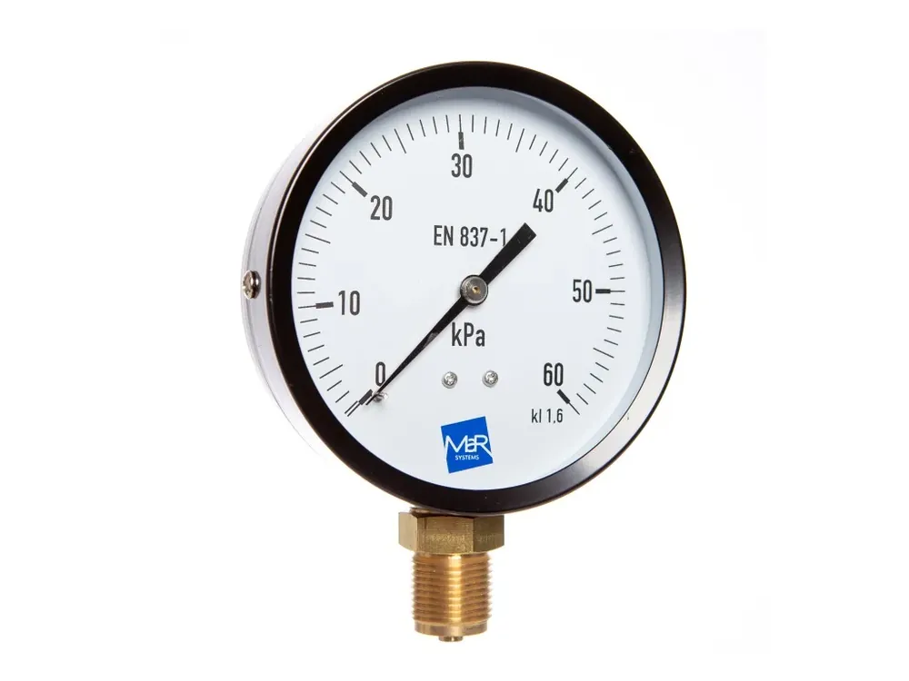 Aktuální manometr P100 / 312 AZ 0/60kPa, M20x1,5mm spodní přip.