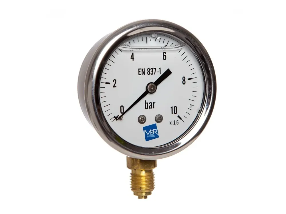 manometr P300 / 304 G 0/10bar, G1/4B spodní přip.+ glycerinové plnění Značkový